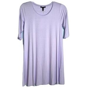 NWT‎ Eileen Fisher Purple Lavender Scoop Neck Tunic Dress Women's Size XXS
